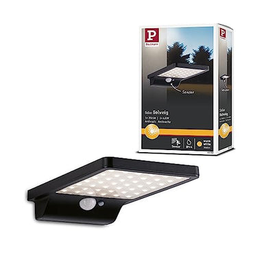 Paulmann Solar Wandleuchte Solveig, IP44, 280 lm, Warmweiß 3000K, Dämmerungssensor, Bewegungsmelder im Sale